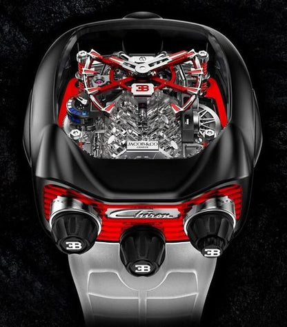 Bugatti Chiron Tourbillon Red & Black Watch